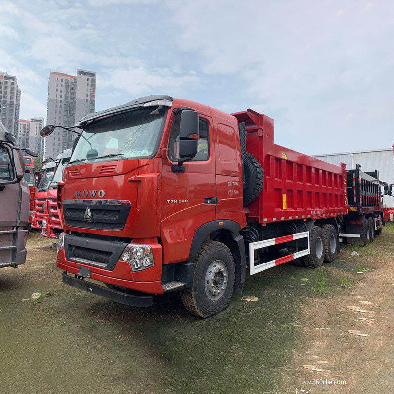 5.3-6.2M Lunghezza del serbatoio di carico cinese Sinotruk di seconda mano Howo 6x4 371hp Camionetti spazzatura