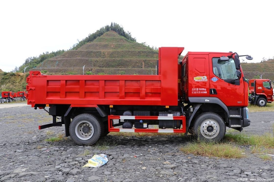 Numero di cambio inverso 2 245 HP Dongfeng 4x2 Dump Truck per la costruzione 15-20T