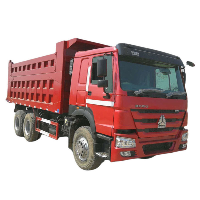 HOWO 6x4 371hp 30 tonnellate Red Tipper Truck Dump Truck con motore WEICHAI e 3 passeggeri