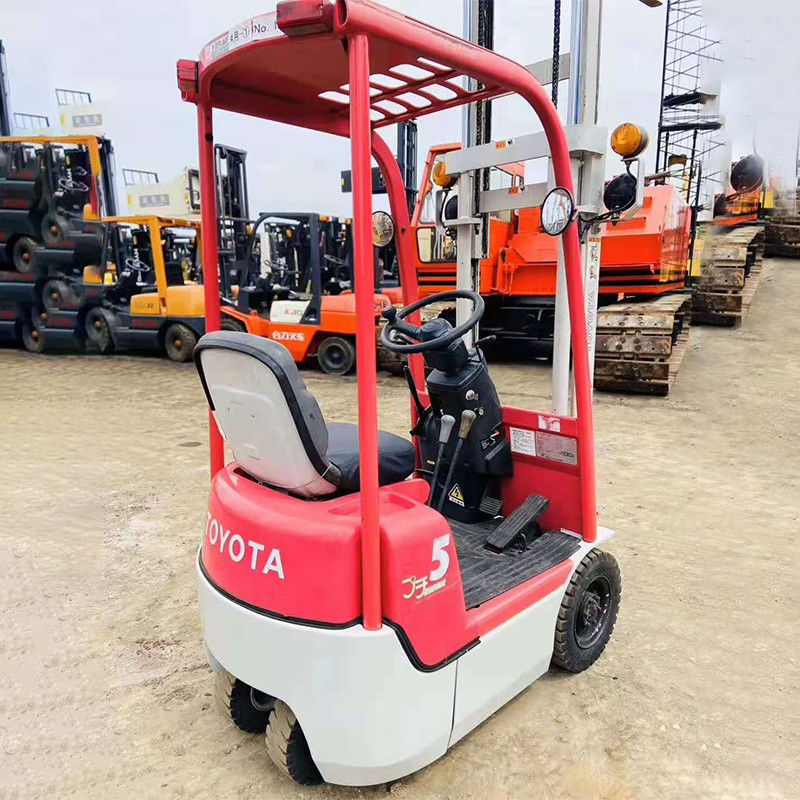 0.5 tonnellate Toyota Used Electric Forklift Truck con 125 larghezza di forcella e 1070 lunghezza di forcella