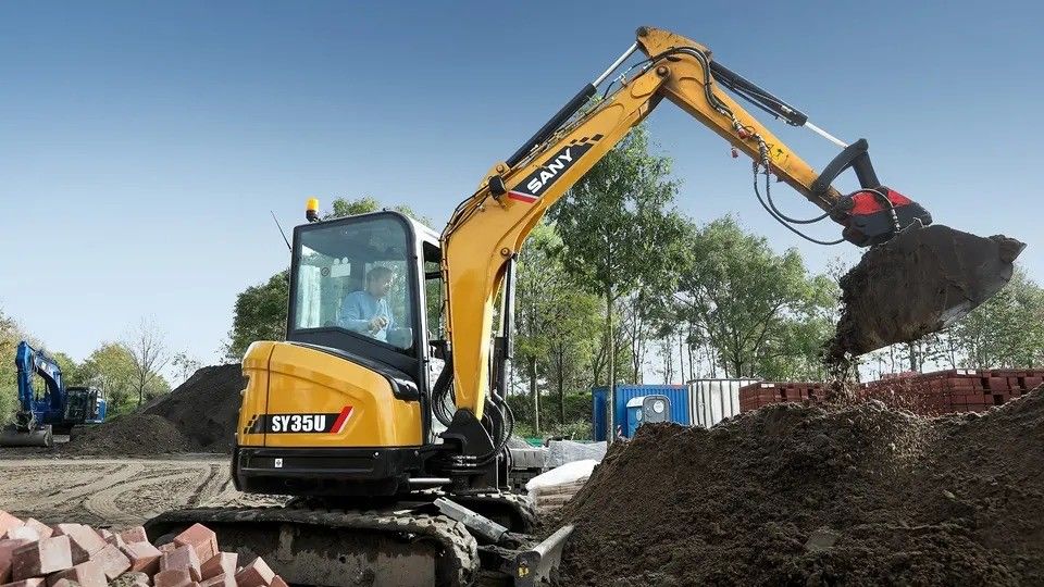 Sany 35u scavatore a striscio 4855mm altezza massima di scavo e peso operativo di 5,8 tonnellate