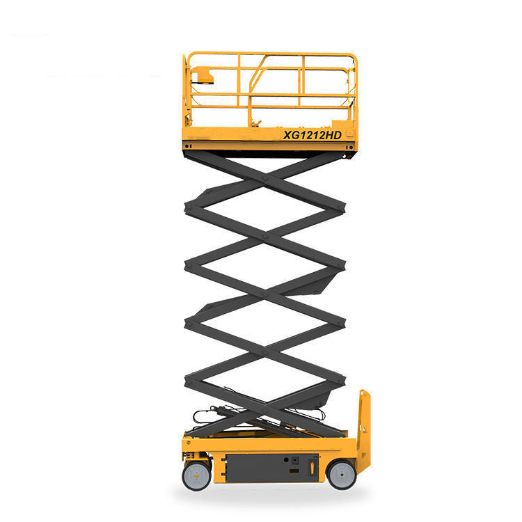 12m Elevatore elettrico a forbice con meccanismo di sollevamento e tavolo dimensione 2277x1120mm