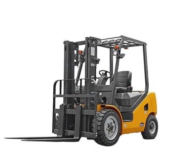 2.5 tonnellate di carrello elevatore diesel da 3 tonnellate con larghezza complessiva di 1225 mm e raggio di rotazione di 2400 mm
