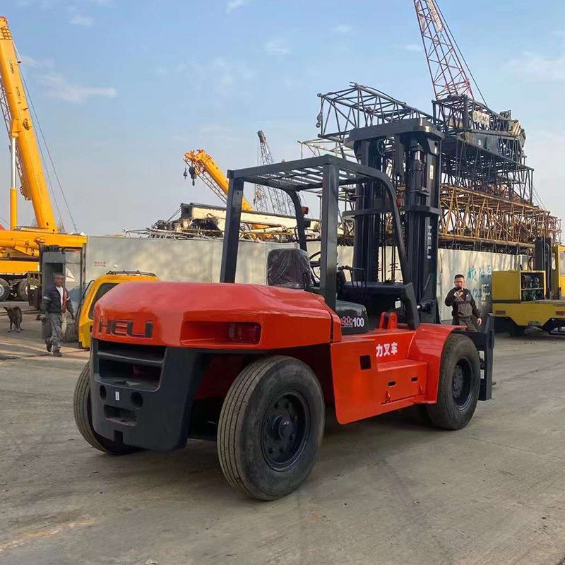 Capacità di carico elevata 10 tonnellate carrello elevatore diesel Usato carrello elevatore a eli con motore diesel