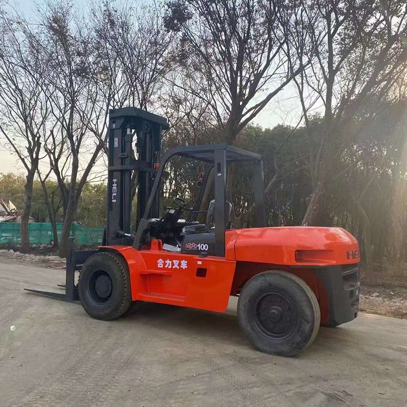 Capacità di carico elevata 10 tonnellate carrello elevatore diesel Usato carrello elevatore a eli con motore diesel