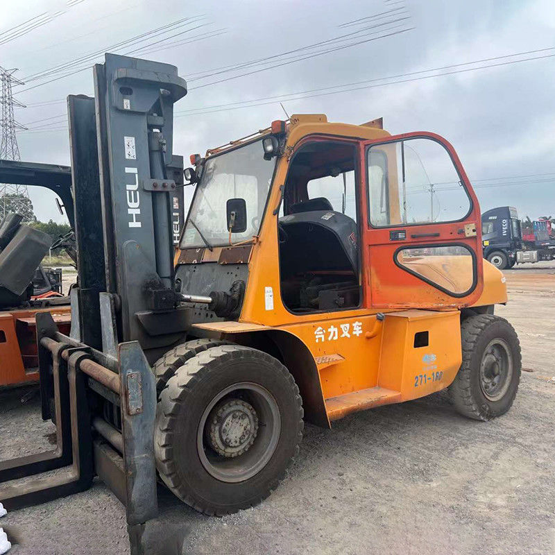 Camione elevatore a forchetta diesel da 10 tonnellate con motore diesel potente e basso consumo di carburante