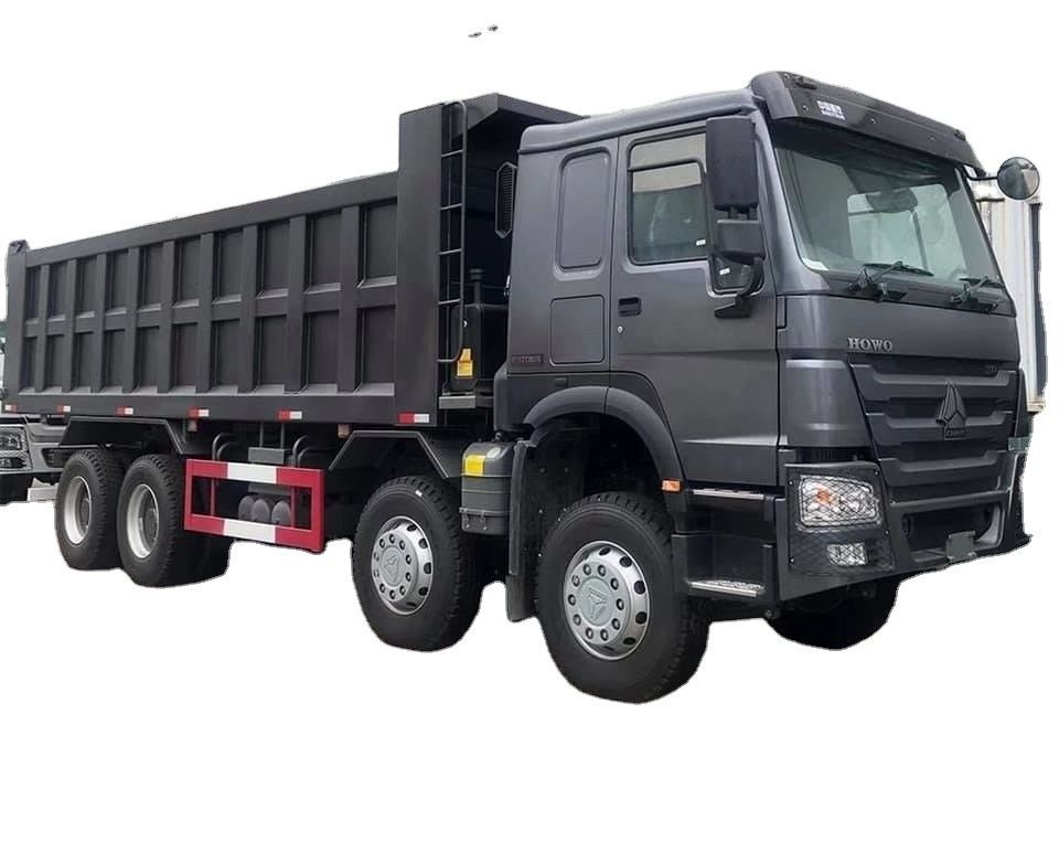 Howo usato 8x4 12 ruote 24 30 metri cubi 35 tonnellate 40 tonnellate camion a gomma per il trasporto di pietra di sabbia