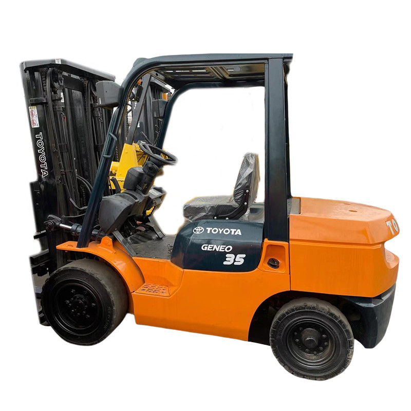 3.5t Usato carrello elevatore per miniere a quattro ruote Toyo Ta Diesel con larghezza di forcella 150m