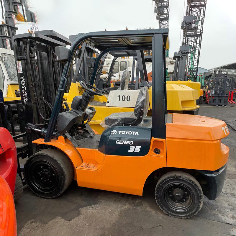 3.5t Usato carrello elevatore per miniere a quattro ruote Toyo Ta Diesel con larghezza di forcella 150m