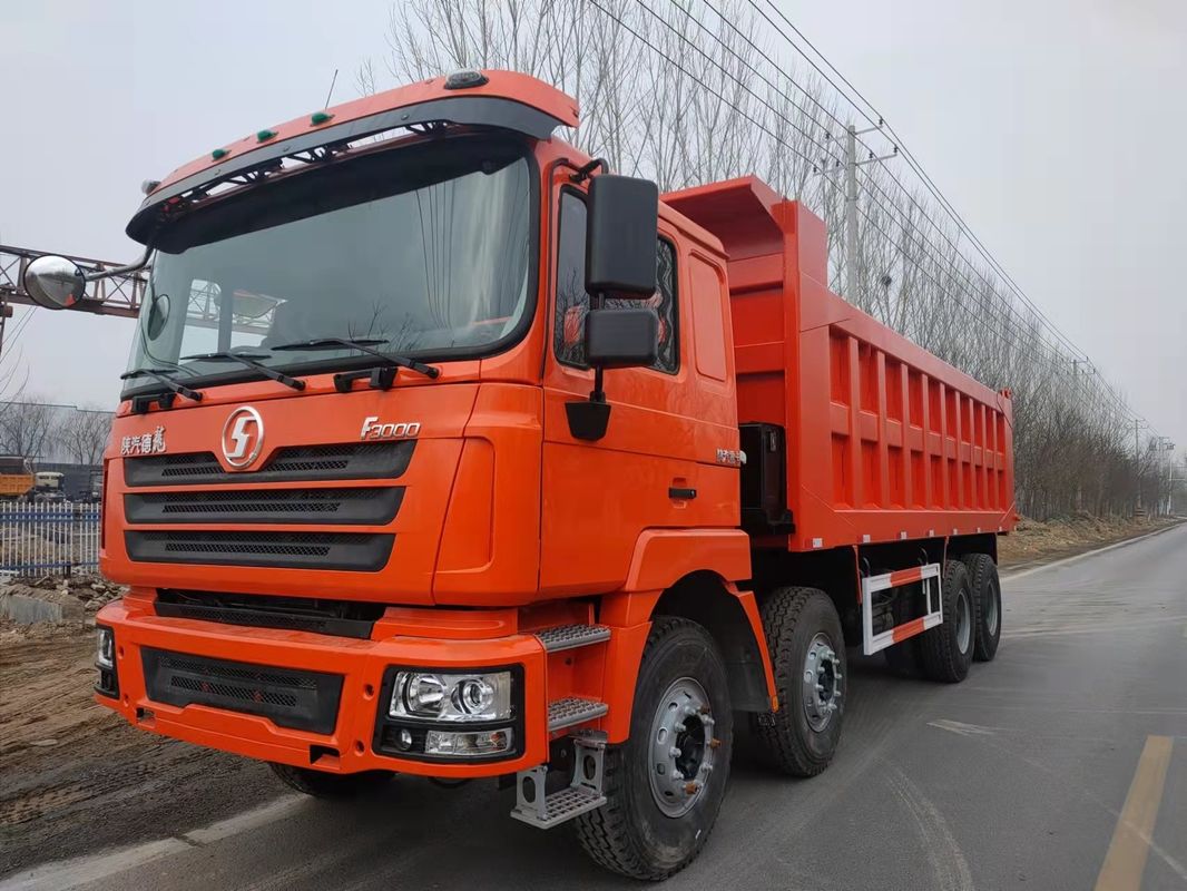 10 Forward Shift Used Shacman Howo 8*4 RHD Truck di scarico pesante