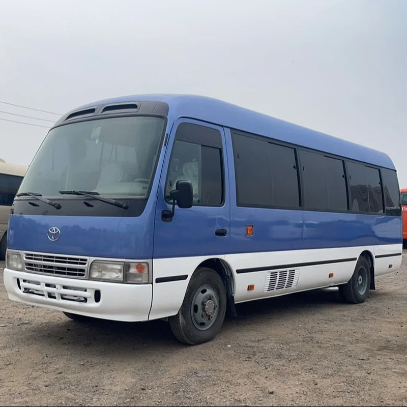 Trasmissione manuale a guida sinistra Tipo Toyota Coaster Bus Diesel Autobus usato con 30 posti