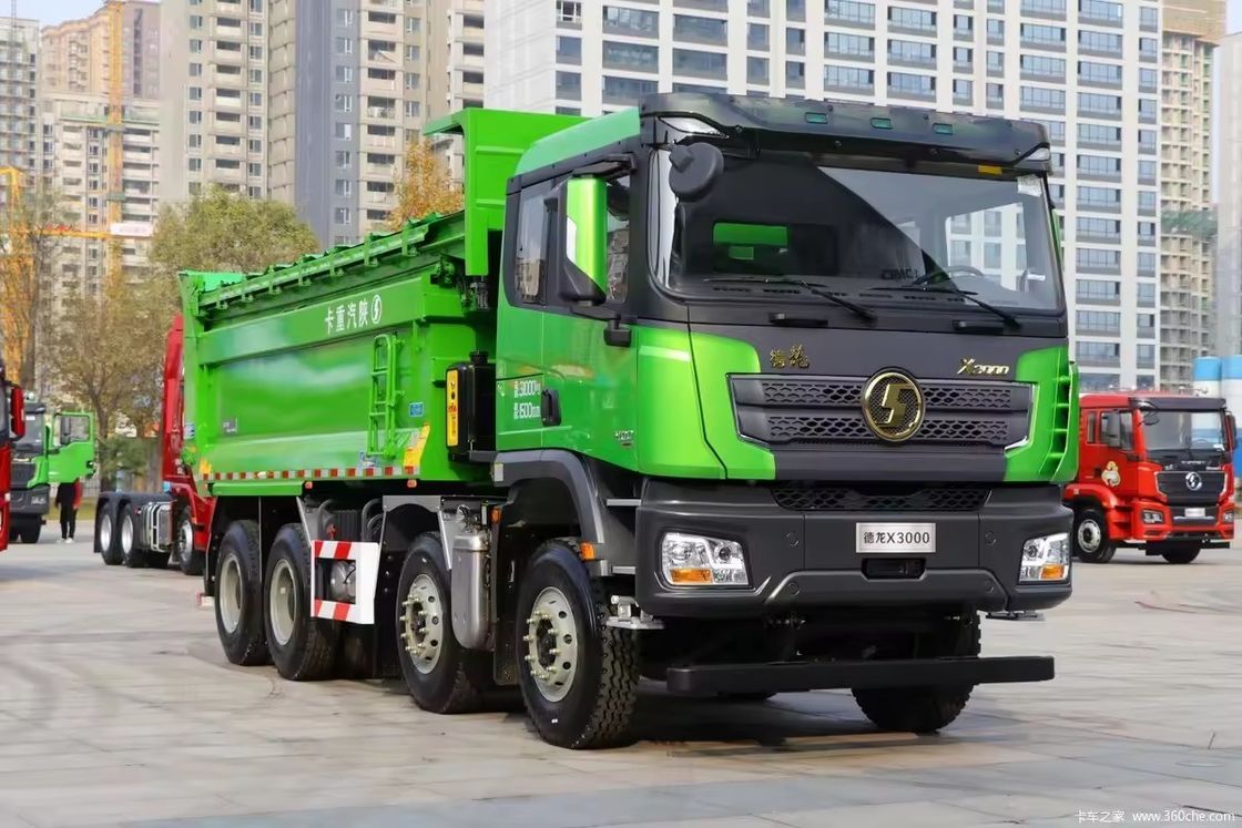 Shacman X3000 camion a gomma 400hp 8*4 24 metri cubi camion a scarico con sistema multimediale