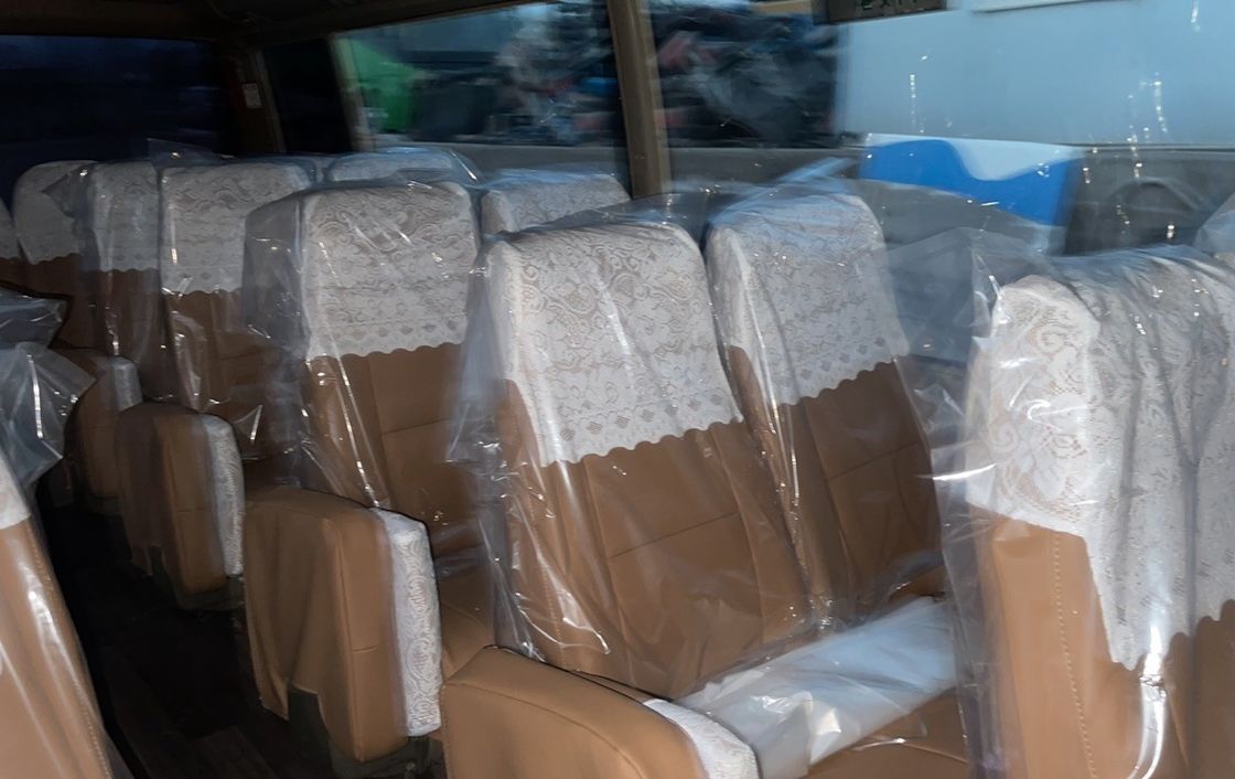 30 posti LHD Used Coaster Bus con pneumatici 9.00R20 e motore diesel in buone condizioni