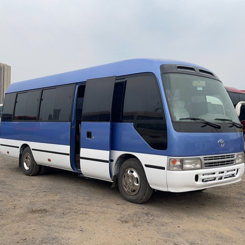 Euro 3 standard di emissioni 25 posti usato Toyo Ta Coaster autobus scolastico ad alta velocità 69 Km/h