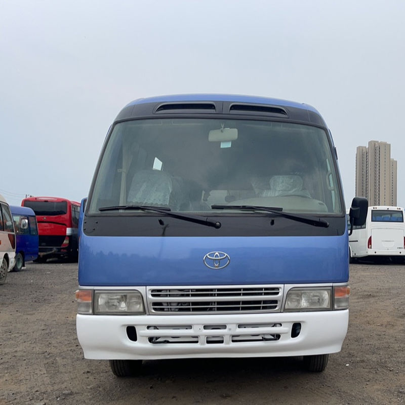 Euro 3 standard di emissioni 25 posti usato Toyo Ta Coaster autobus scolastico ad alta velocità 69 Km/h