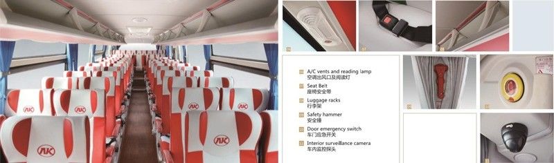 Motore Yuchai 38 posti RHD Tour Bus per guida Tipo di guida a destra