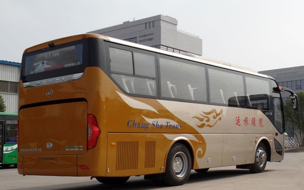 Autobus da 10 metri a sinistra con design a colori e interni di lusso