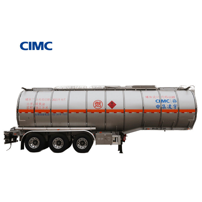 46000 litri di acciaio inossidabile petrolio greggio carburante cisterna semirimorchio per la distribuzione dei camion