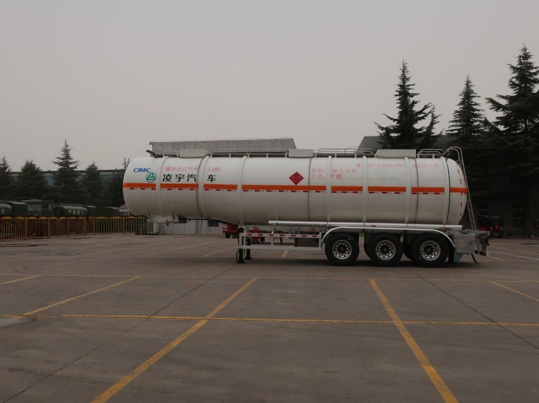 46000 litri di acciaio inossidabile petrolio greggio carburante cisterna semirimorchio per la distribuzione dei camion