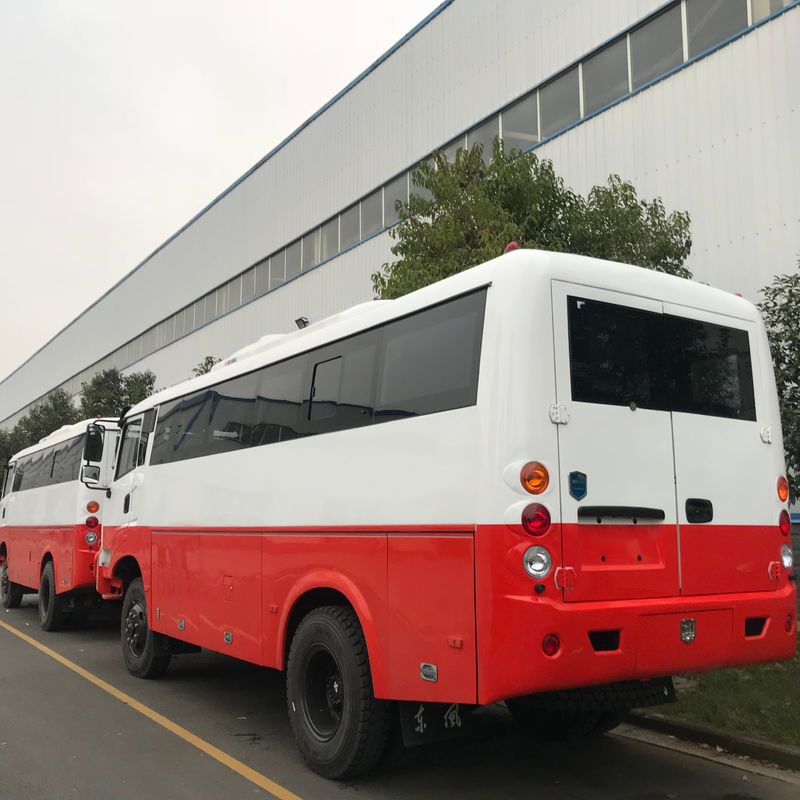 DONGFENG 29 posti Diesel Coach Bus 4x4 Off Road Bus con asse anteriore DONGFENG Assi